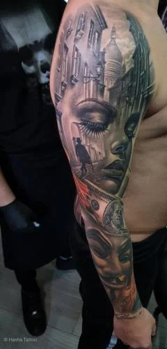 Tatuaj realist artistic pe braț